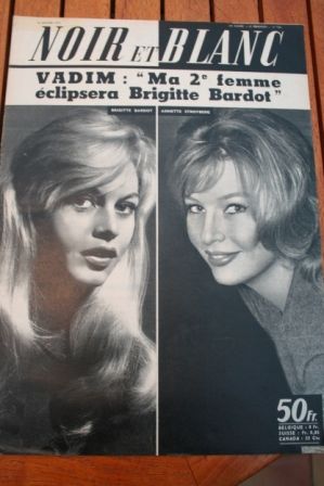 1959 Vintage Magazine Brigitte Bardot Annette Stroyberg | Starducine
